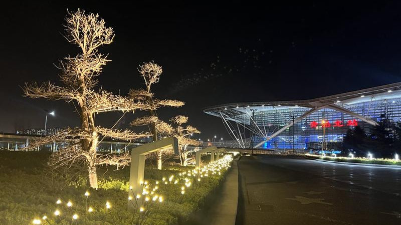 3400盞螢火蟲燈點亮夜空!李滄啟動火車北站景觀照明提升工程